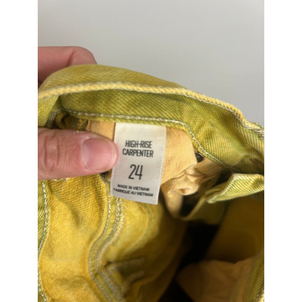 Urban Outfitters BDG High‑Rise Carpenter Yellow Denim Jeans Size 24 Relaxed Fit - Picture 7 of 8